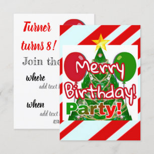 Merry Birthday Einladung