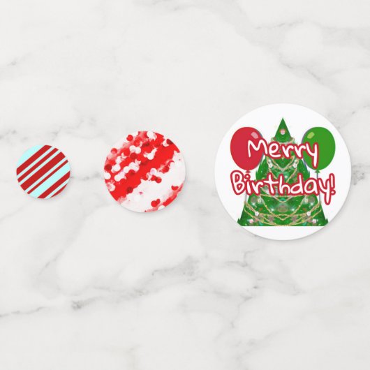 Merry Birthday Konfetti (Vorderseiten)