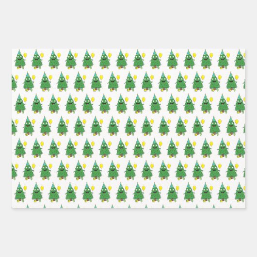 Merry Birthday Wrapping Paper Geschenkpapier Set (Vorderseite)