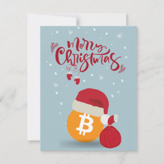 Merry Bitcoin Christmas Feiertagskarte