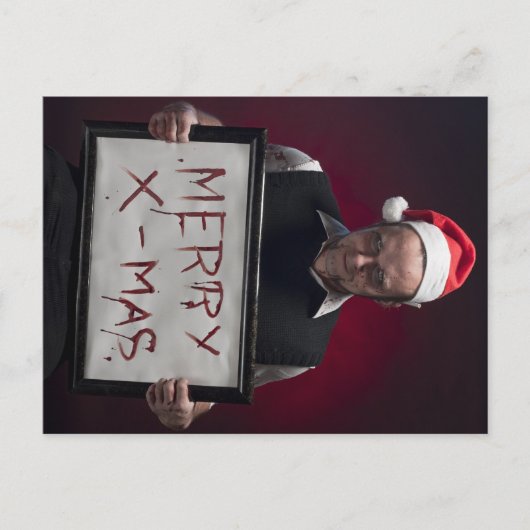 Merry Bloody Xmas Feiertagspostkarte (Vorderseite)