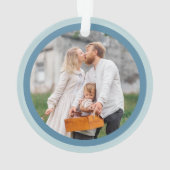 Merry Blue Intergléry Chrismukkah Foto Keepake Ornament (Rückseite)