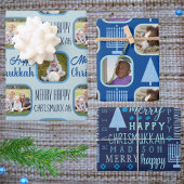 Merry Blue Intertrust Chrismukkah Assortiment Geschenkpapier Set