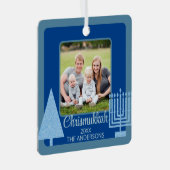 Merry Blue Intertrust Chrismukkah Double Side Ornament Aus Metall (Vorderseite Rechts)