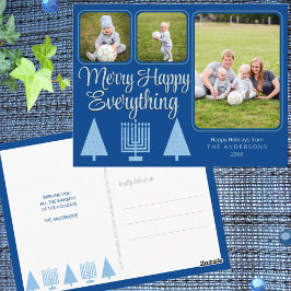 Merry Blue Intertrust Family Kinder 3 Foto Urlaub Postkarte