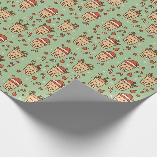 Merry Boba Time Geschenkpapier (Ecke)