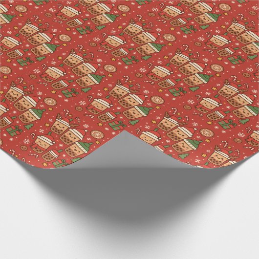 Merry Boba Time Geschenkpapier (Ecke)