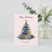 Merry Bookmas Book Club Postkarte (Stehend Vorderseite)