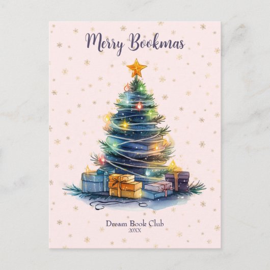 Merry Bookmas Book Club Postkarte (Vorderseite)