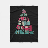 Merry Bookmas Books Ne Tree Funny Reading Lover Ch Fleecedecke (Vorderseite)