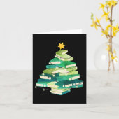Merry Bookmas Books Pine Tree Fun Lesen Lover Ch Karte (Gelbe Blume)