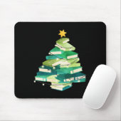Merry Bookmas Books Pine Tree Fun Lesen Lover Ch Mousepad (Mit Mouse)