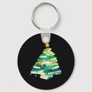 Merry Bookmas Books Pine Tree Fun Lesen Lover Ch Schlüsselanhänger