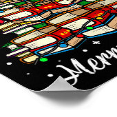 Merry Bookmas Bücher Weihnachtsbaum Buch Lover San Poster (Ecke)