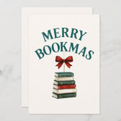 Merry Bookmas  Feiertagskarte (Vorne/Hinten)