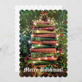 Merry Bookmas Feiertagskarte (Vorne/Hinten)