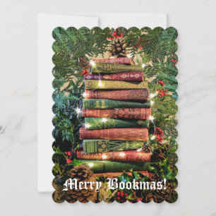 Merry Bookmas Feiertagskarte