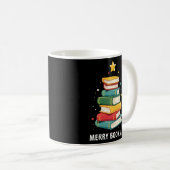 Merry Bookmas - Festlicher Buchstapel für Buchlieb Kaffeetasse (VorderseiteRechts)