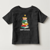 Merry Bookmas - Festlicher Buchstapel für Buchlieb Kleinkind T-shirt (Vorderseite)