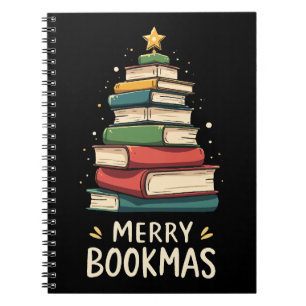 Merry Bookmas - Festlicher Buchstapel für Buchlieb Notizblock
