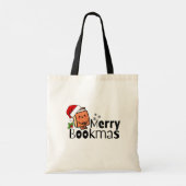 Merry Bookmas Funny Book Weihnachtsgeschenk Tragetasche (Rückseite)