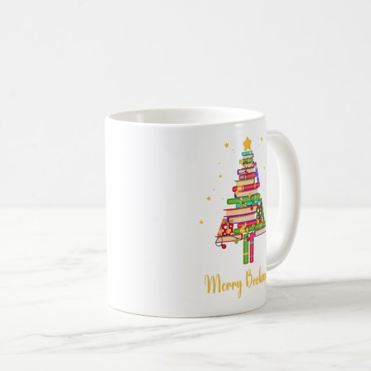 Merry Bookmas Kaffeetasse (VorderseiteRechts)