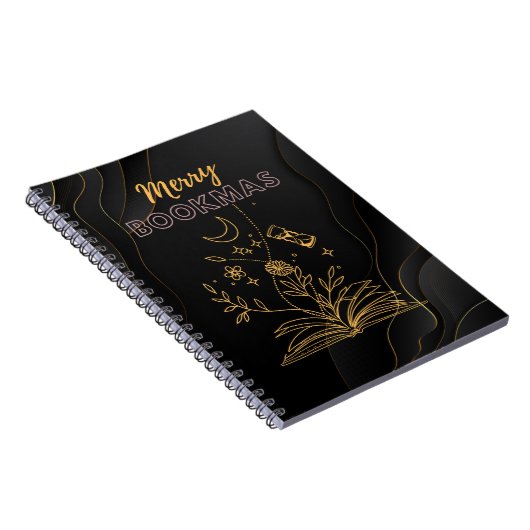 Merry Bookmas - Liebhaber des Weihnachtsbuchs Notizblock (Rechte Seite)