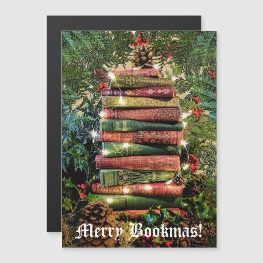 Merry Bookmas Magnetkarte (Vorne/Hinten)