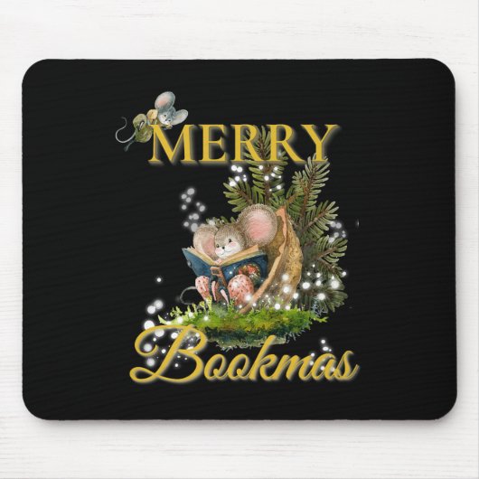 Merry Bookmas' Victorian Christmas Mice Bibliophil Mousepad (Vorne)