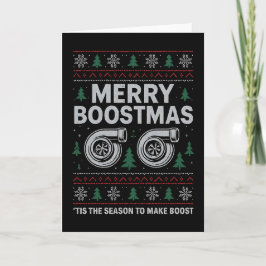 Merry Boostmas Turbo Christmas Sweater Car Racing Karte