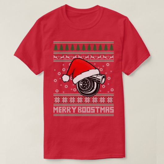 Merry Boostmas Turbo Ugly Christmas T-Shirt (Design vorne)