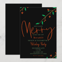 Merry Botanical Black Berry Branch Holiday Party