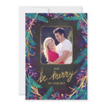 Merry Botanicals Holiday Foto Card