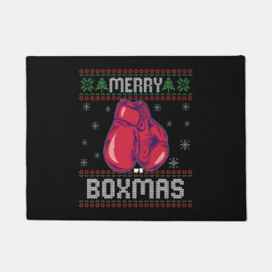 Merry Boxmas Ugly Christmas Sweater Boxing Liebhab Fußmatte