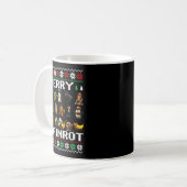 Merry Brainrot Ugly Christmas Sweater Funny Italia Kaffeetasse (Vorderseite Links)