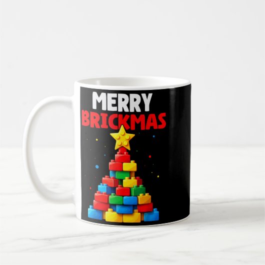 Merry Brickmas Block Building Builder Brick Master Kaffeetasse (Links)