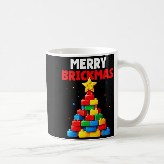 Merry Brickmas Block Building Builder Brick Master Kaffeetasse (Rechts)