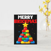 Merry Brickmas Block Building Builder Brick Master Karte (Gelbe Blume)