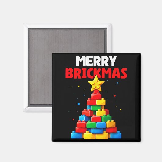 Merry Brickmas Block Building Builder Brick Master Magnet (Vorderseite/Rückseite)