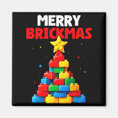 Merry Brickmas Block Building Builder Brick Master Magnet (Vorne)