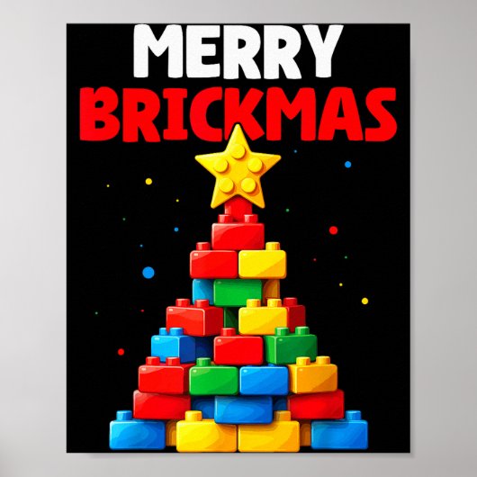 Merry Brickmas Block Building Builder Brick Master Poster (Vorne)