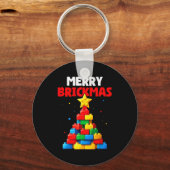 Merry Brickmas Block Building Builder Brick Master Schlüsselanhänger (Vorderseite)