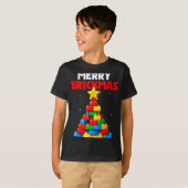 Merry Brickmas Block Building Builder Brick Master T-Shirt (Vorne ganz)