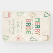 Merry & Bride Christmas Bridal Shower Banner (Horizontal)