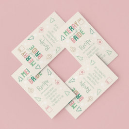 Merry & Bride Christmas Bridal Shower Recipe Begleitkarte