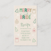 Merry & Bride Christmas Bridal Shower Recipe Begleitkarte (Vorderseite)