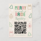 Merry & Bride Christmas Bridal Shower Registry Begleitkarte (Vorderseite)