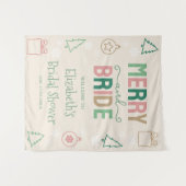 Merry & Bride Christmas Bridal Shower Wandteppich (Vorderseite (Horizontal))