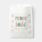 Merry & Bride Weihnachts-Brautparty Geschenktütchen (Vorderseite)