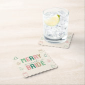 Merry & Bride Weihnachts-Brautparty Untersetzer (Vor Ort)